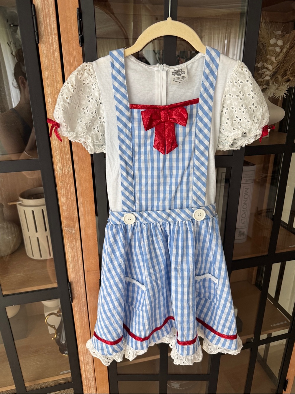 Dorothy Dress Costume bow Wizard of Oz Spirit Halloween girls kids gingham